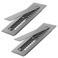 Safoner front view of aluminum floor register shows sturdy fit and clean finish