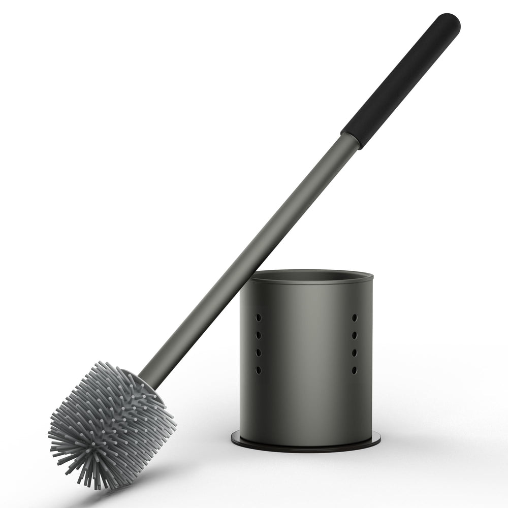 Safoner front view showing brush and holder, organized storage benefit