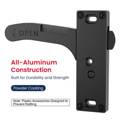 Safoner handle close-up texture highlighting solid aluminum construction and smooth operation
