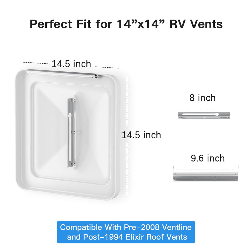 Safoner vent cover installed on RV rooftop demonstrating weather protection