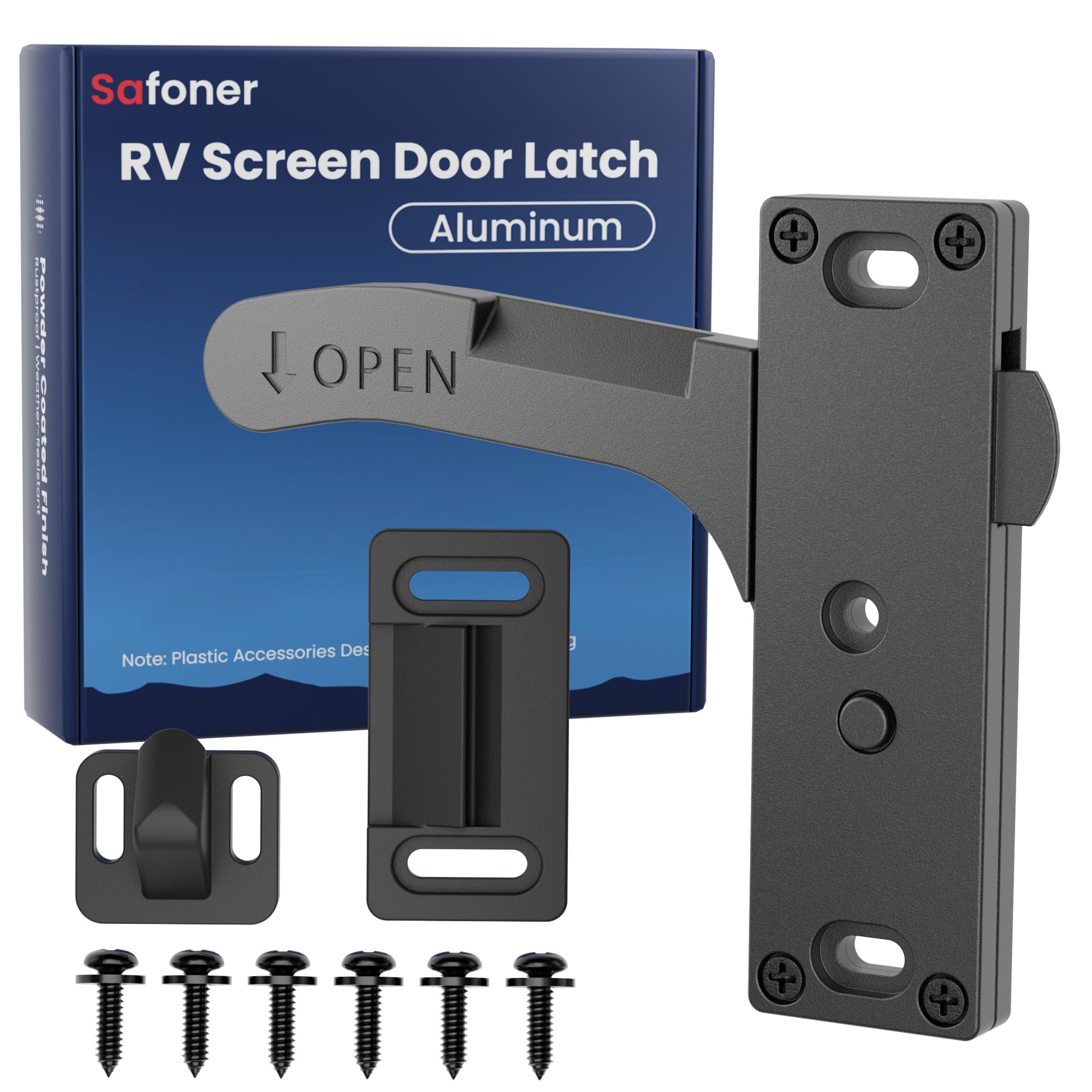 Safoner left handle front view showing sturdy aluminum and clean finish, durable upgrade