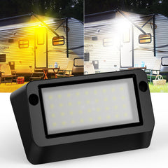 Safoner porch light front view showing clean mounting and bright output