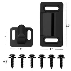 Safoner black screws and washers detail resisting corrosion and matching camper trim