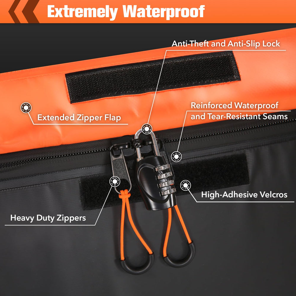Sailnovo side handles being used to lift bag for easier loading