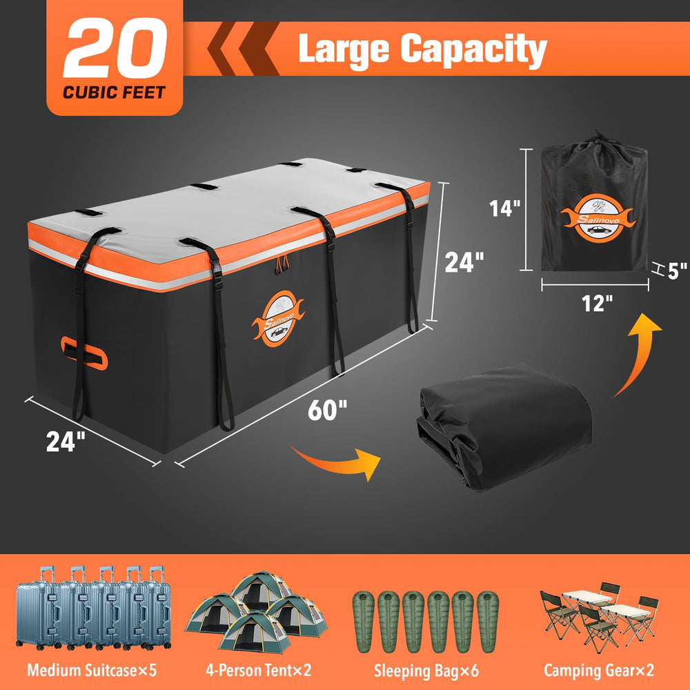 Sailnovo detailed straps and buckles securing bag to carrier for stability