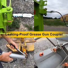 Saker coupler closeup of sealing gasket highlighting leak protection benefit