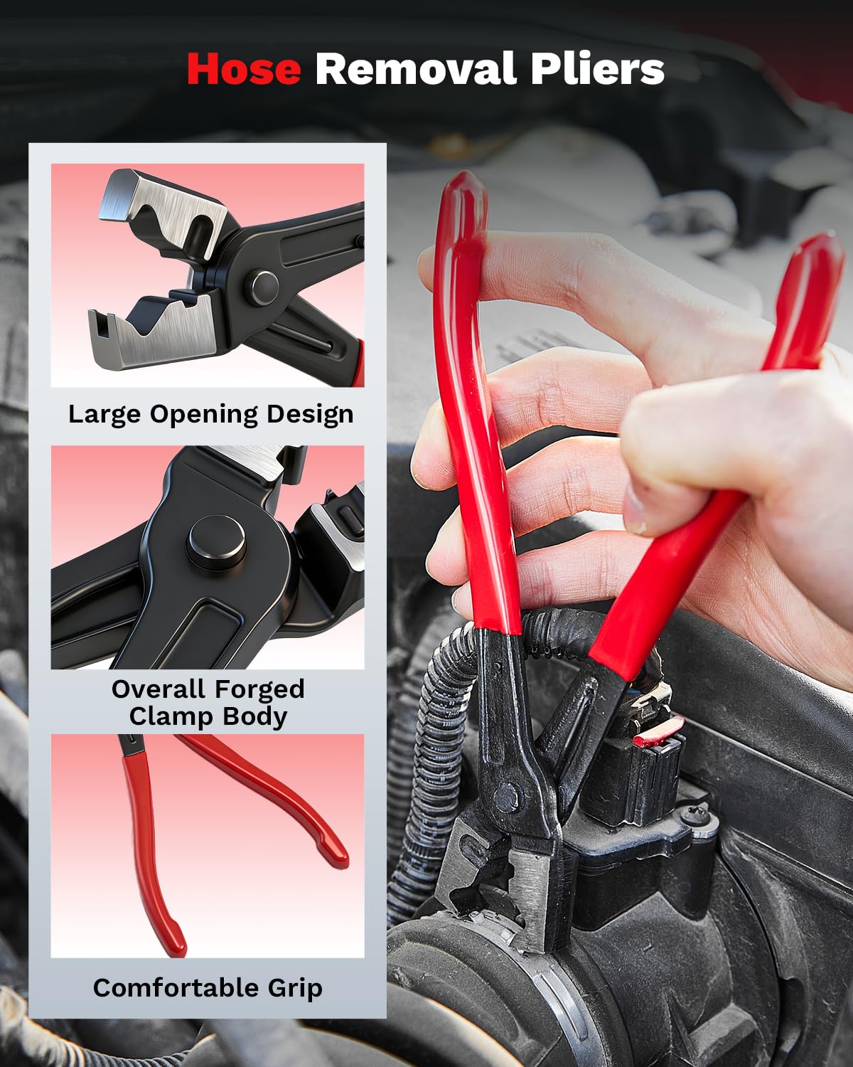 Saker handle and leverage design reducing hand strain during use