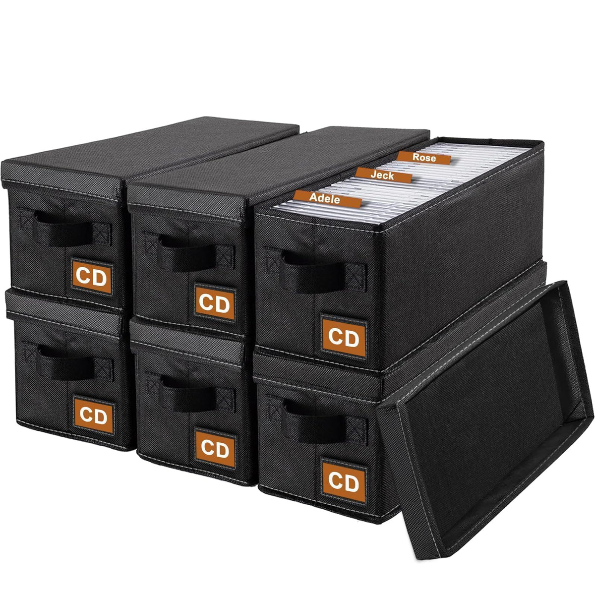 Salajory front view open box showing neat disc storage and quick access benefit
