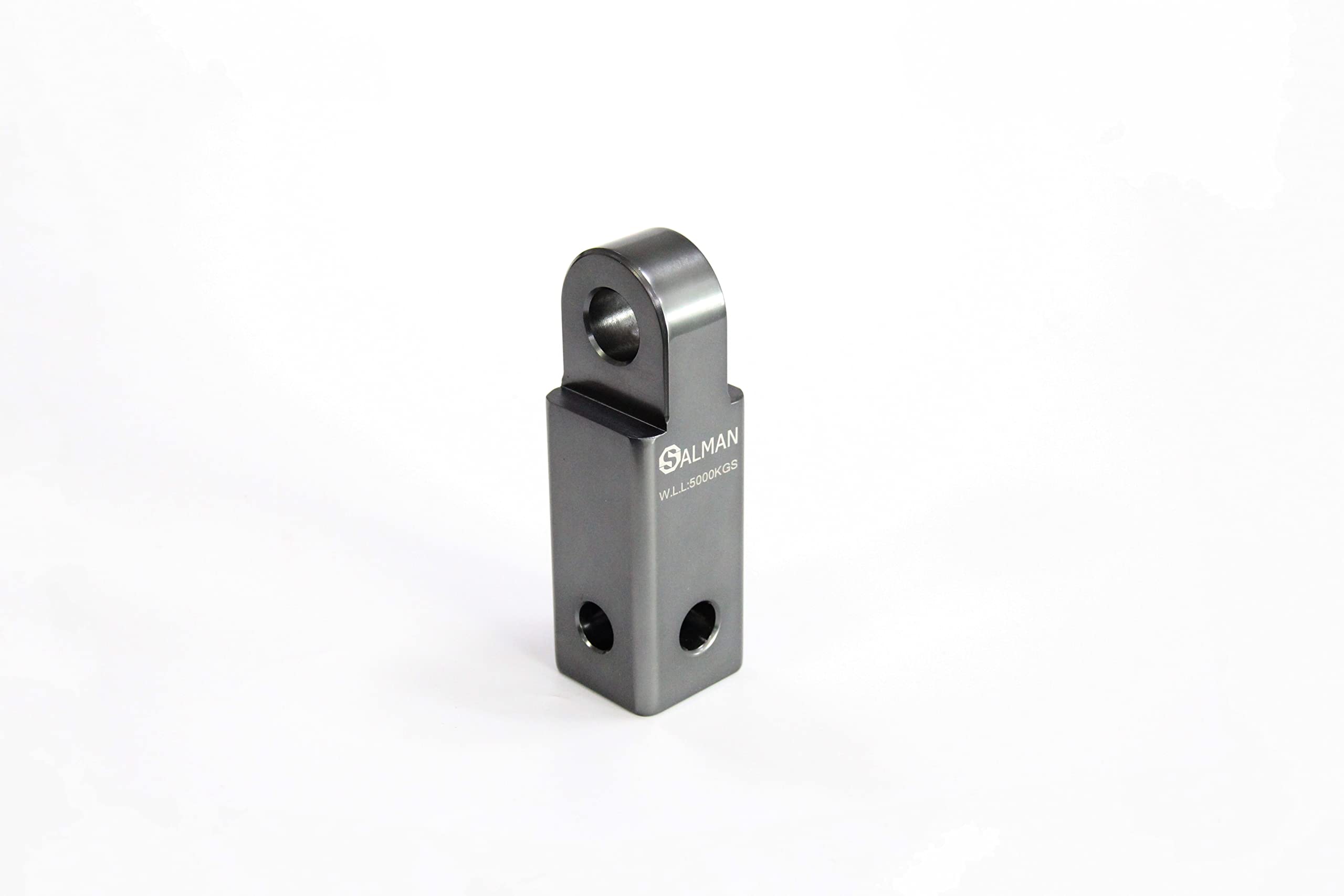SALMAN hitch receiver front view showing compact 50x50x155mm profile and benefit of easy fit