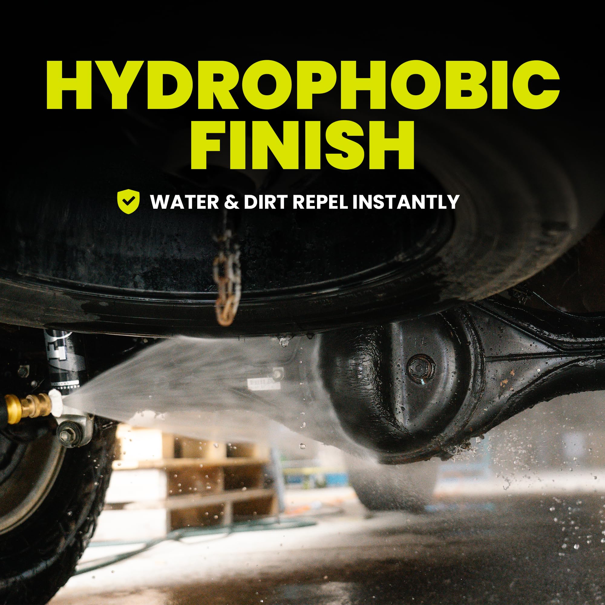 Salt Shift being sprayed on an undercarriage demonstrating corrosion defense