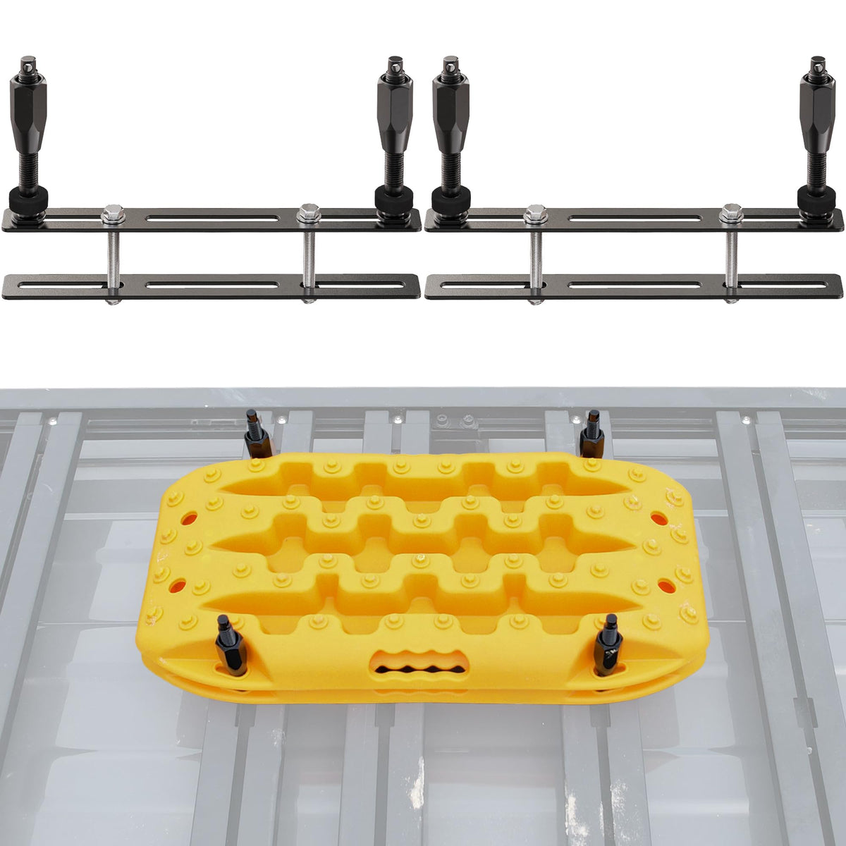 SAMOUT front view of universal mount kit showing all components and durable finish