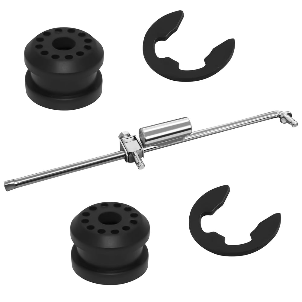 SamWinGear shift linkage front view showing solid aluminum link for reliable fit