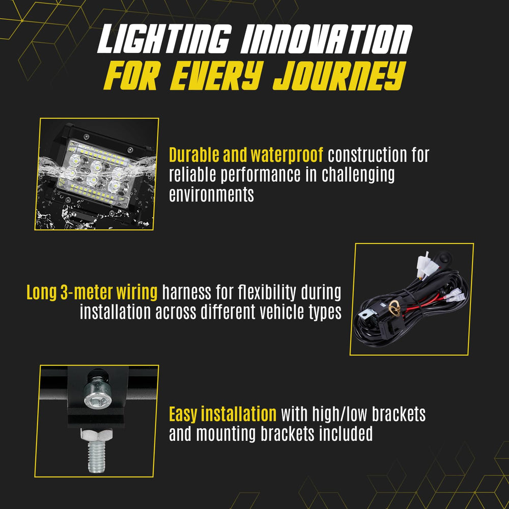 SAN YOUNG wiring harness and relays displayed for easy installation benefit