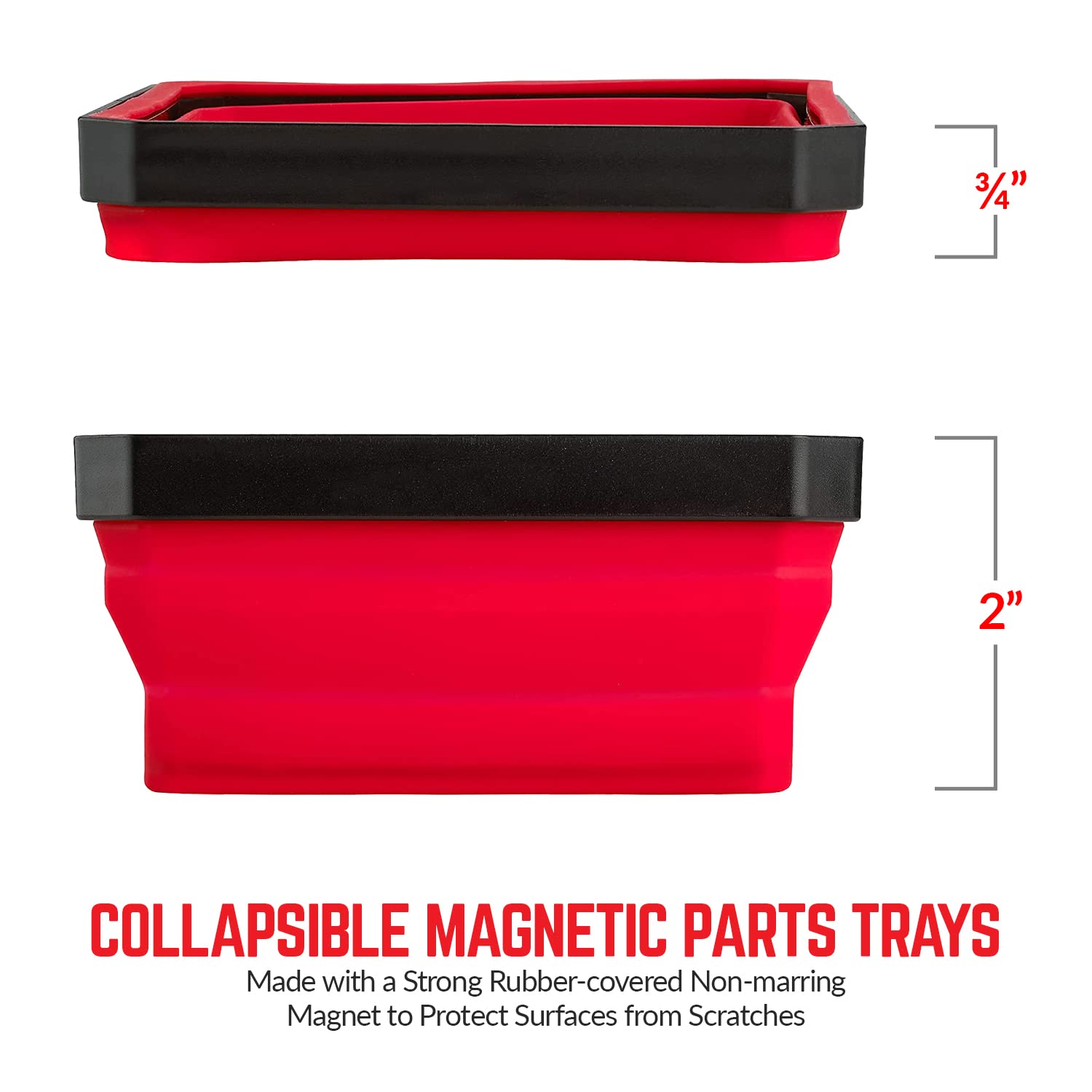 SANDOR close-up of rubber-covered magnet protecting surfaces and securing parts