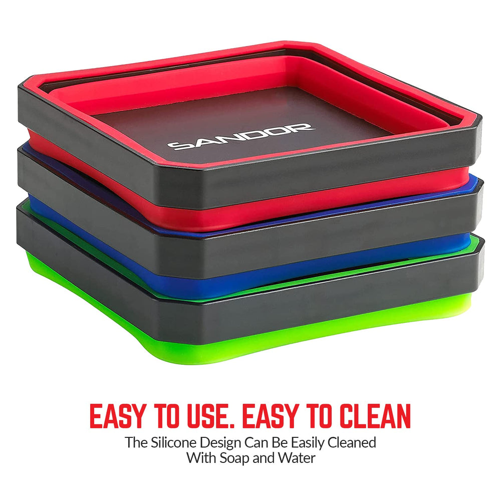 SANDOR tray beside a coin to show 4.25-inch scale for accurate sizing