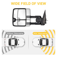 Sanooer convex lower glass providing wide-angle view to reduce blind spots