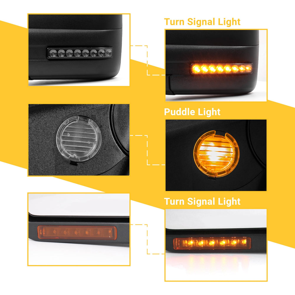 Sanooer dynamic turn signal illuminated for clearer roadside signaling