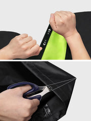 SaphiRose hood with visor detail offering adjustable protection from rain