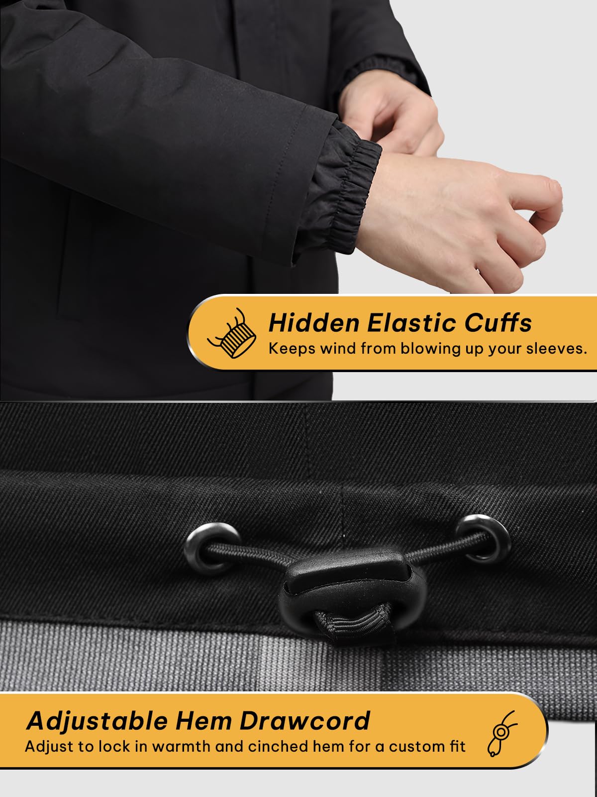 SaphiRose waterproof zipper detail preventing water seepage during rain