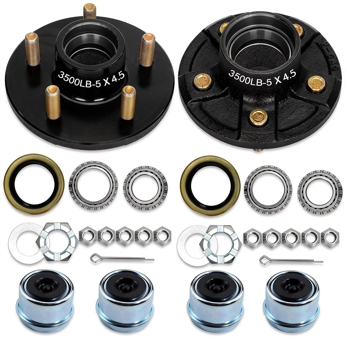 Saree front view of 5×4.5" hub kit showing complete assembly and fit clarity