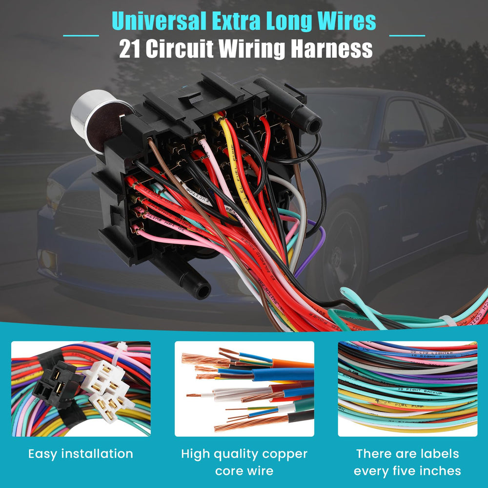 Saree harness installed in engine bay demonstrating tidy organized wiring benefit