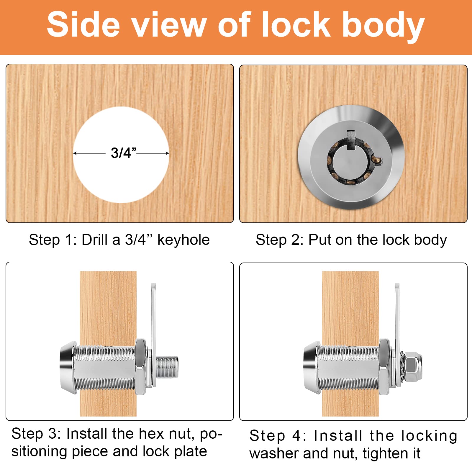 Sartatue mounted on RV storage door illustrating secure compartment protection