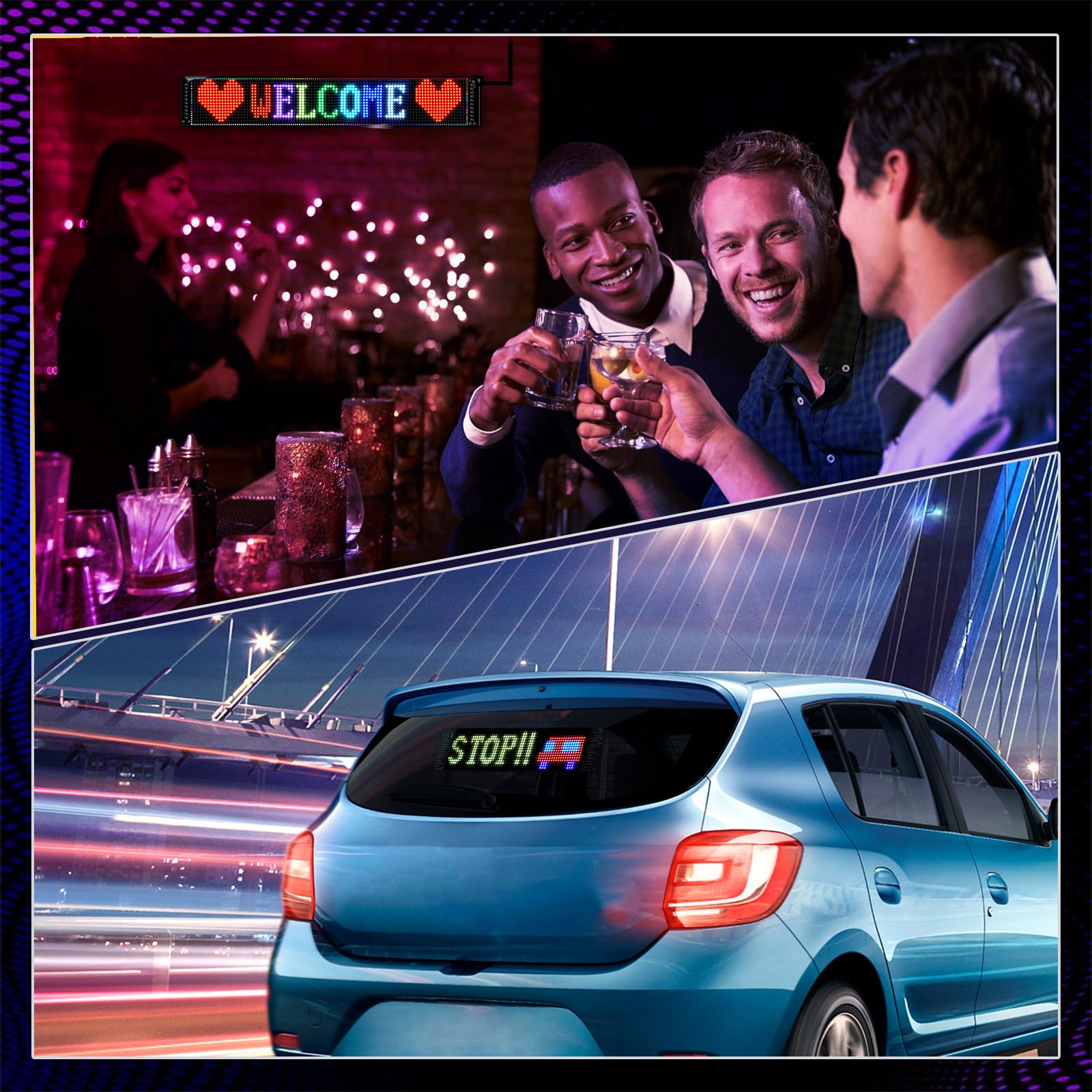 sasecgo in nighttime traffic showing high-visibility signage and attention-grabbing benefit