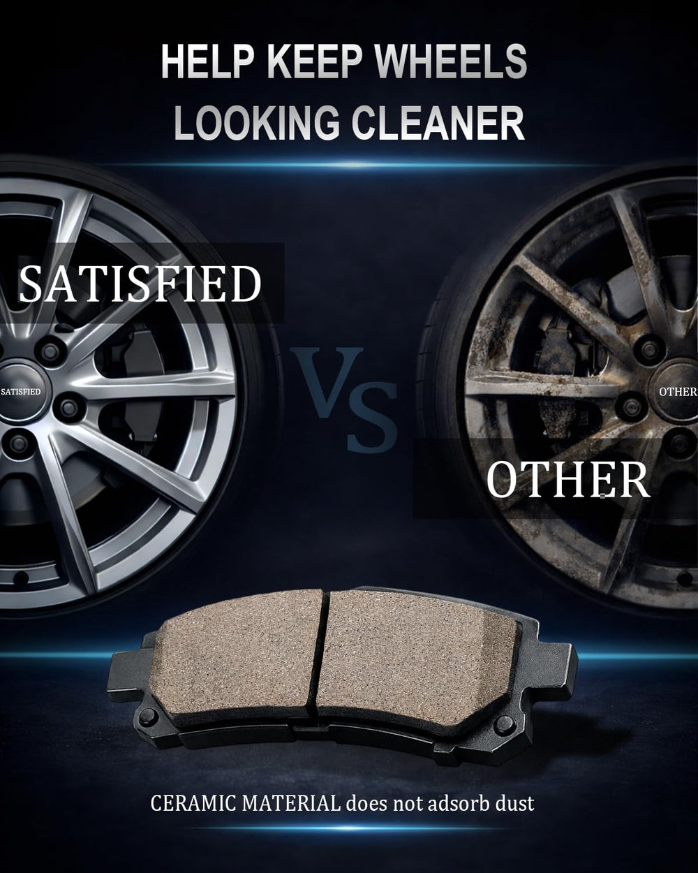 SATISFIED size comparison with ruler showing exact dimensions and easy fitment benefit