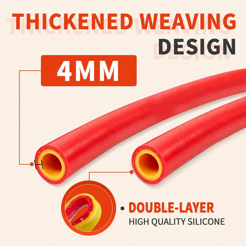 SATUGUOJI cut hose end showing inner and outer silicone layers for leak resistance