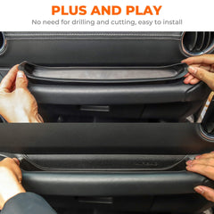 Savadicar side profile demonstrating secure fit in passenger grab handle