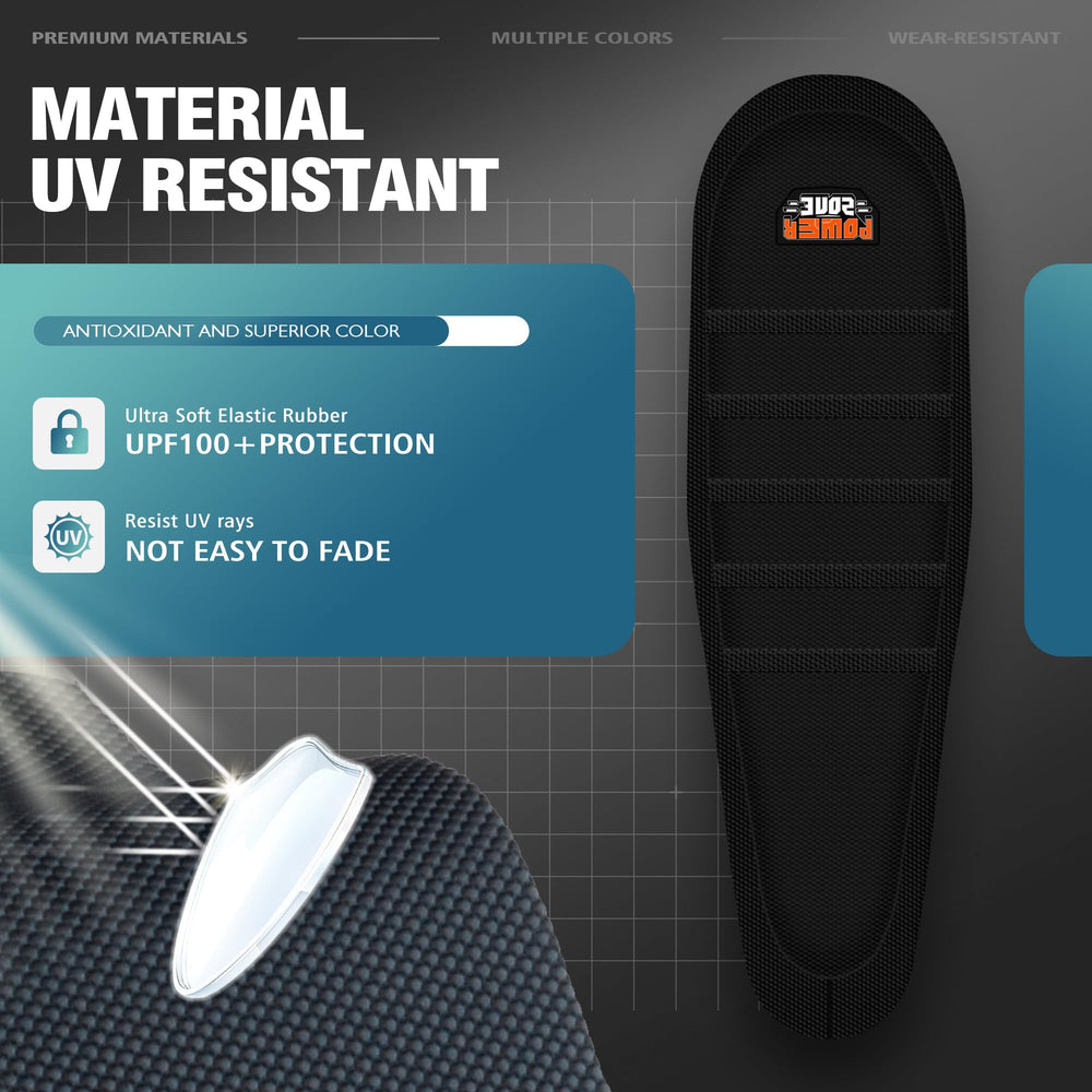 sawrain seat cover beside ruler showing size and proportion for fit