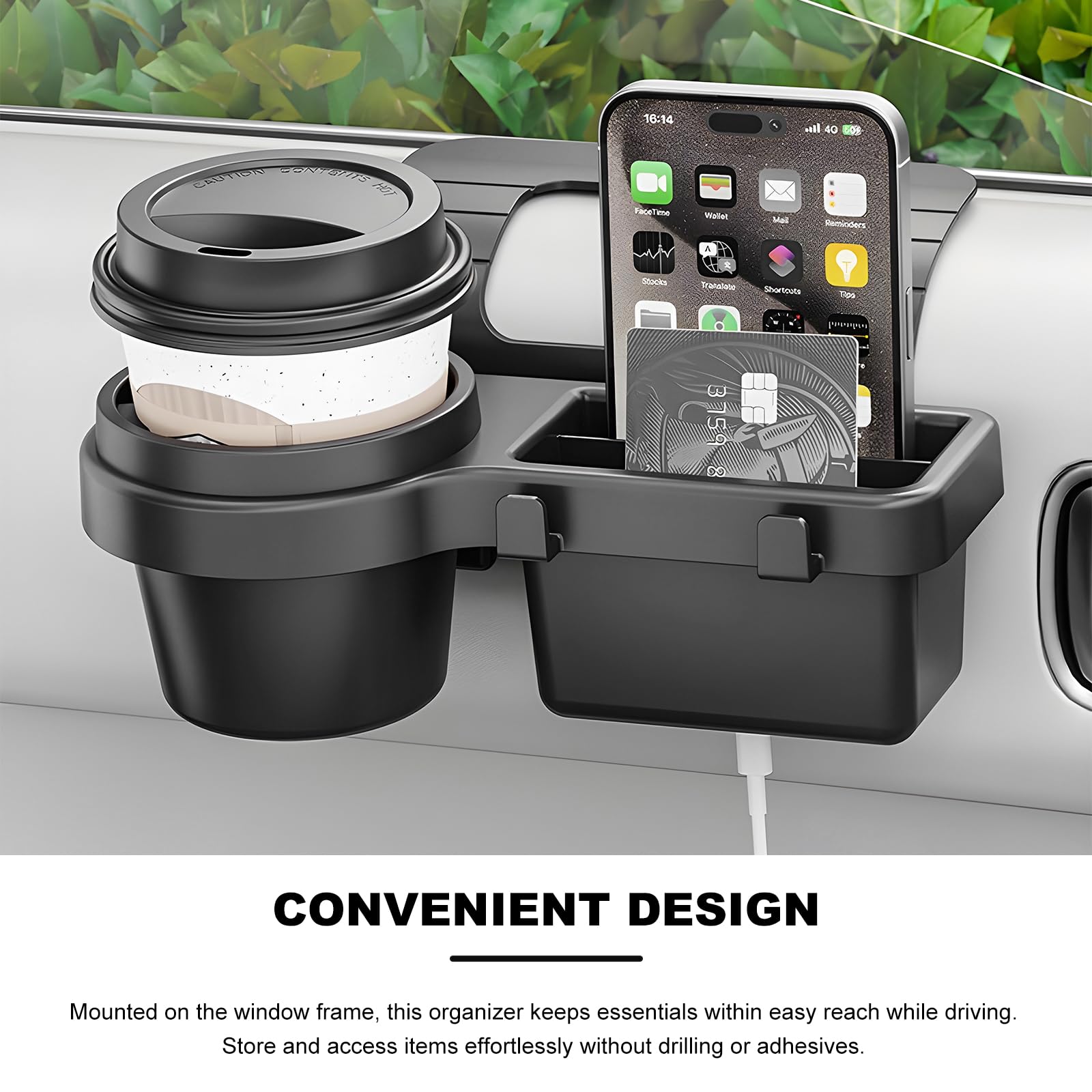 Sbulhia organizer in car interior providing accessible storage and convenience