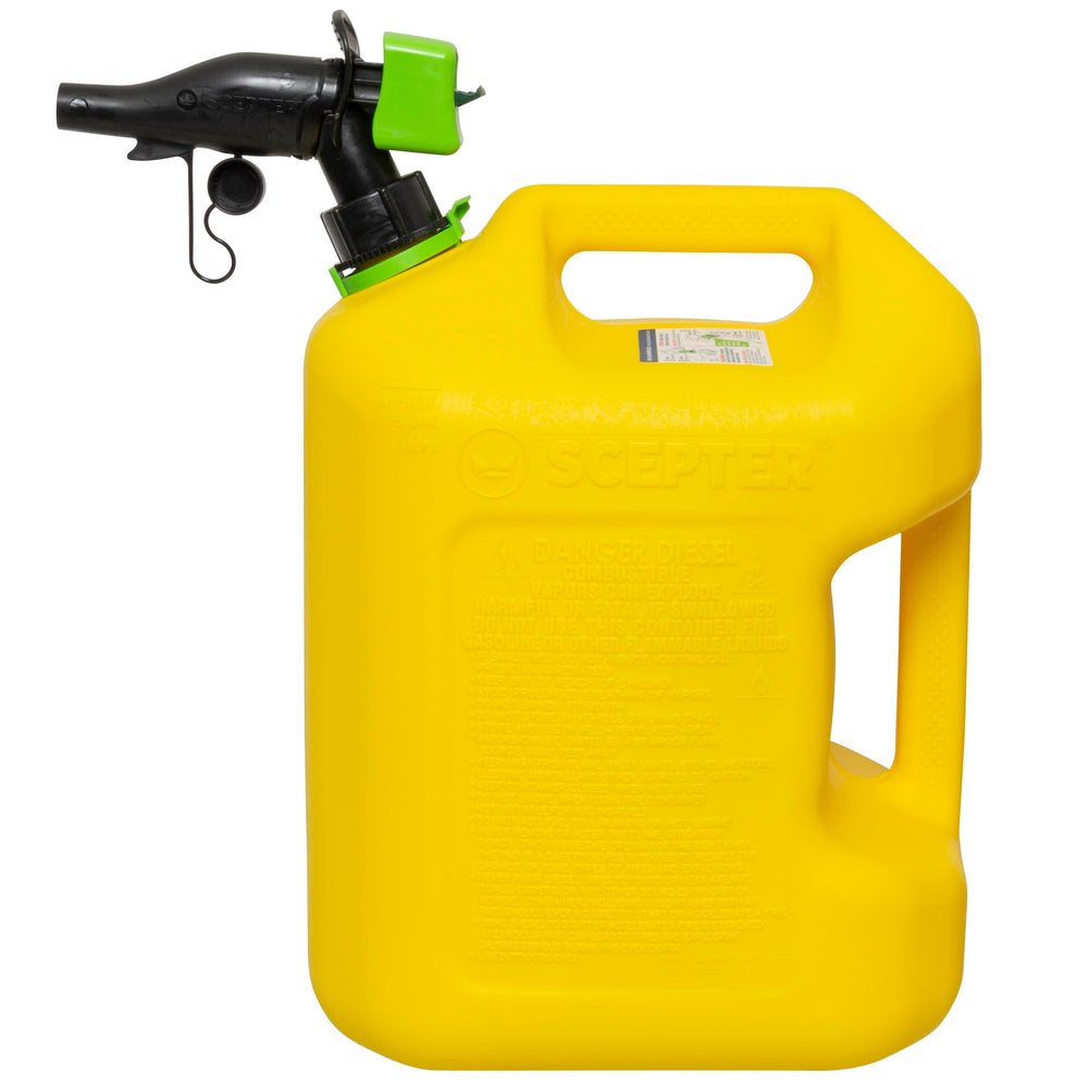 Scepter diesel can rear handle and top grip for stable, two-handed control