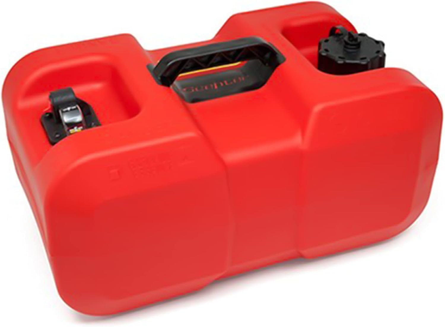 Scepter tank stowed under boat seat for space-saving onboard storage benefit