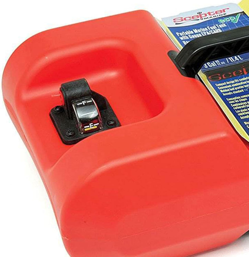 Scepter side label and cap detail showing clear markings and secure closure benefit