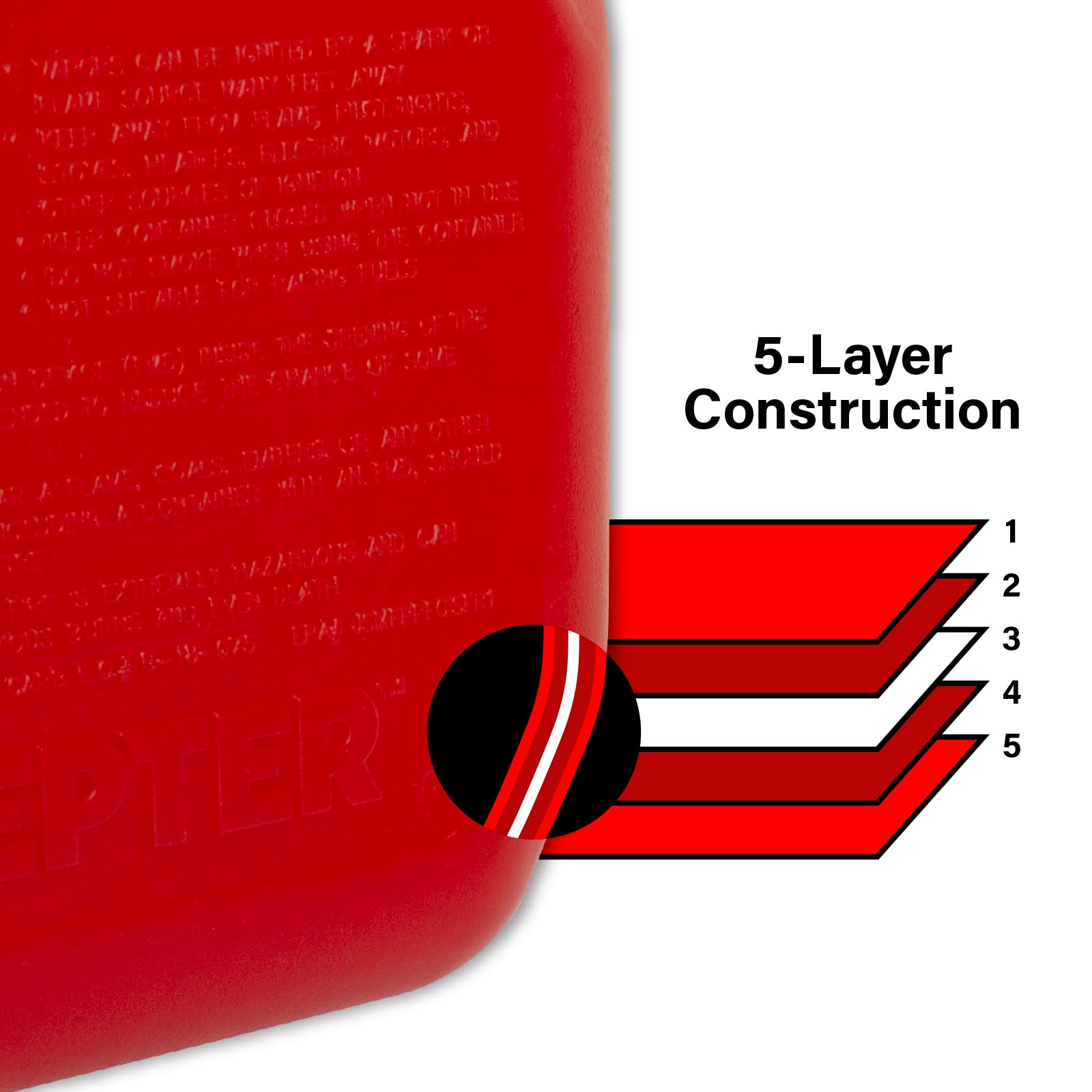 Scepter side profile next to ruler showing compact 1-gallon scale and portability