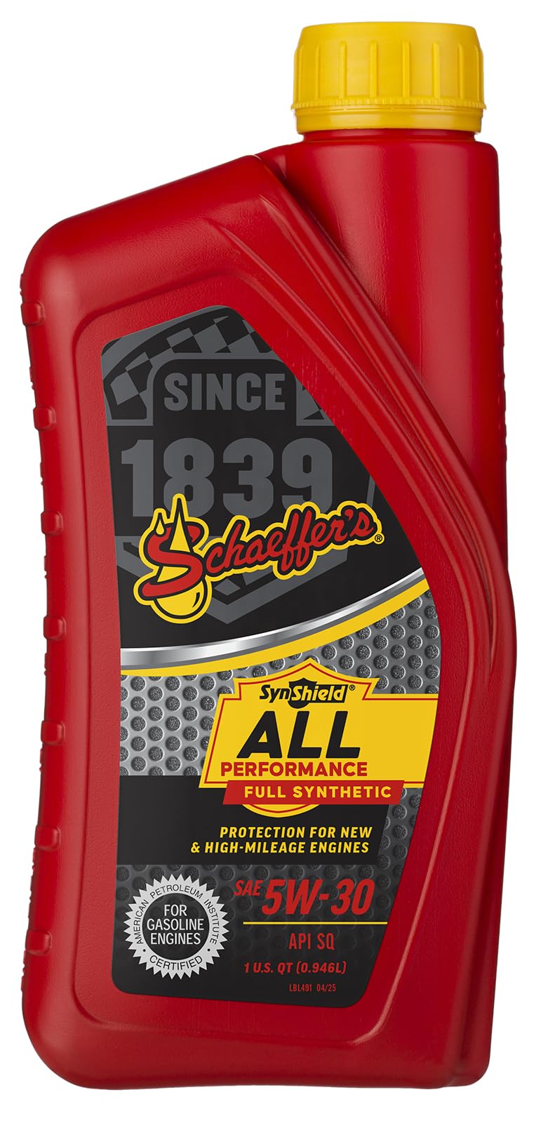 Schaeffer SynShield oil texture pouring to show smooth viscosity benefit
