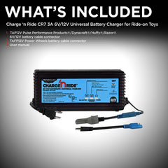 Schumacher CR7 quick-connect harness attached for fast, tool-free hookup