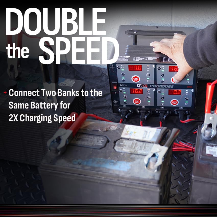 Schumacher DSR125 using two banks paralleled to increase charging speed on one battery