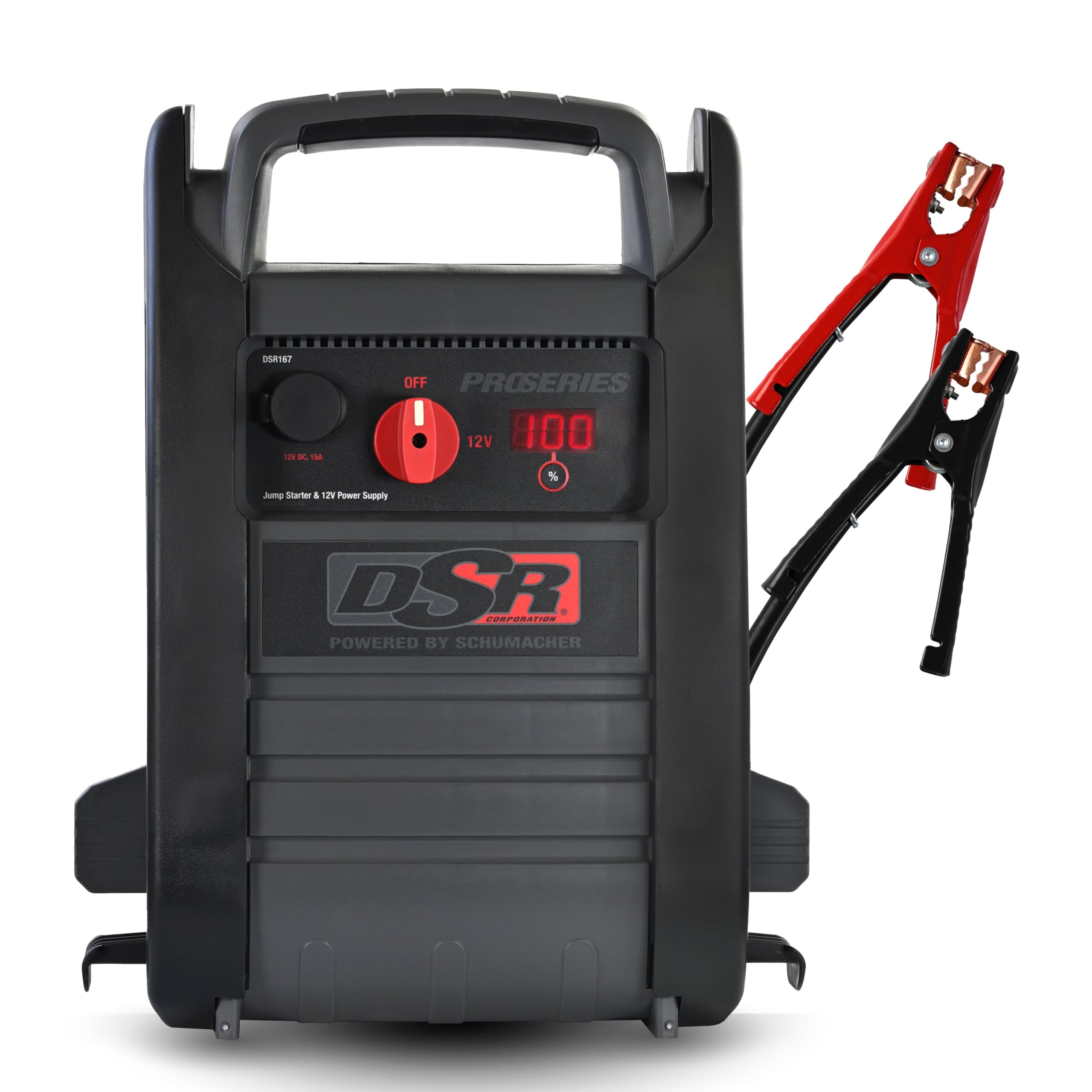 Schumacher DSR167 front view showing controls and rugged case for reliable starts
