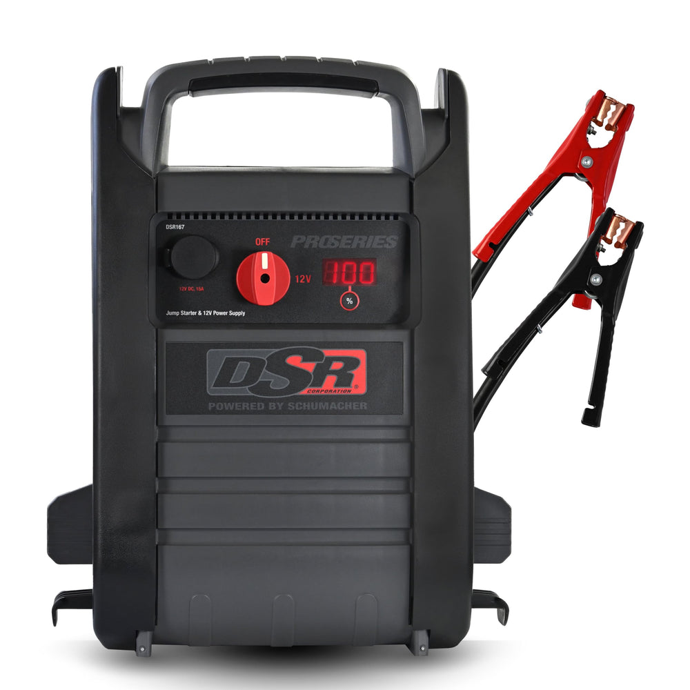 Schumacher DSR167 front view showing controls and rugged case for reliable starts