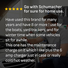 Schumacher SC1320 close-up of reconditioning mode controls improving battery recovery