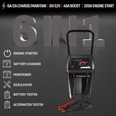 Schumacher Electric SC1353 control panel with clear settings for fast, precise charging