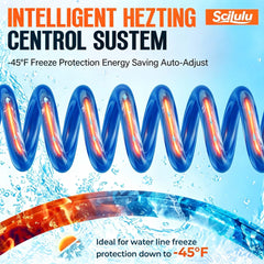 Scilulu power cord and 5ft plug detail showing easy 120V hookup for consistent heating