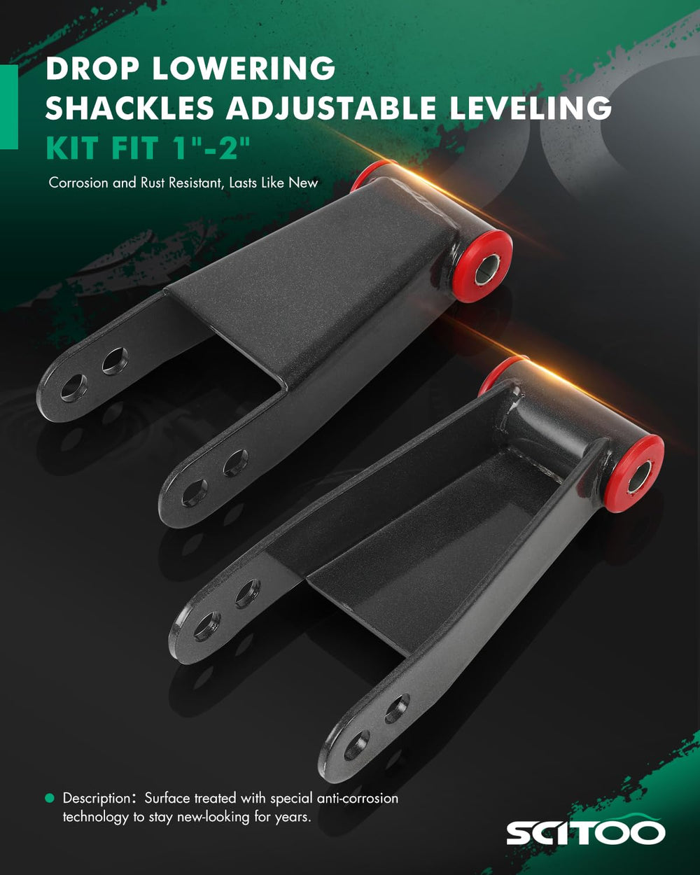 SCITOO close-up of adjustable shackle and welds for durable performance