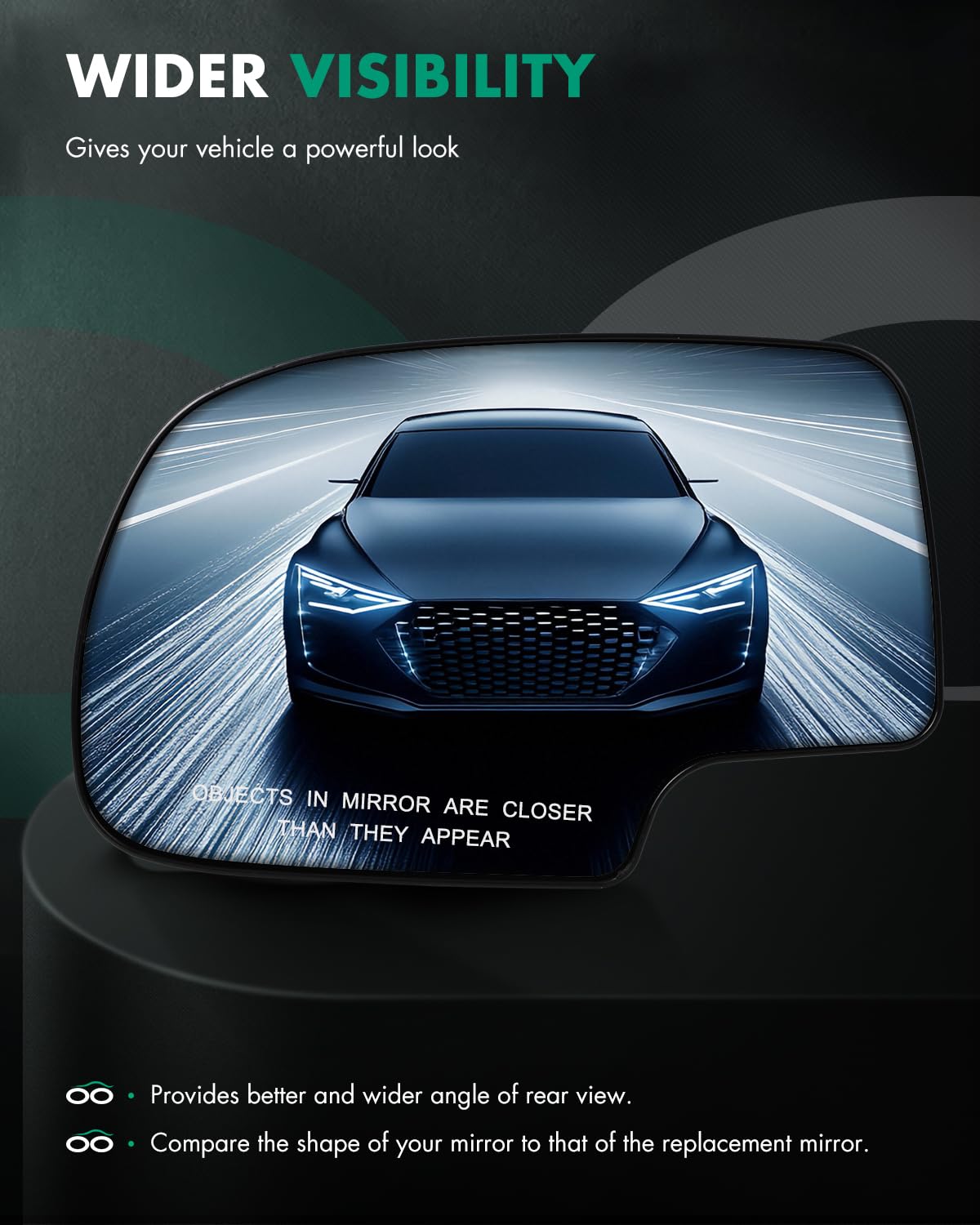 SCITOO close-up glass surface reflecting clear detail for safer lanes