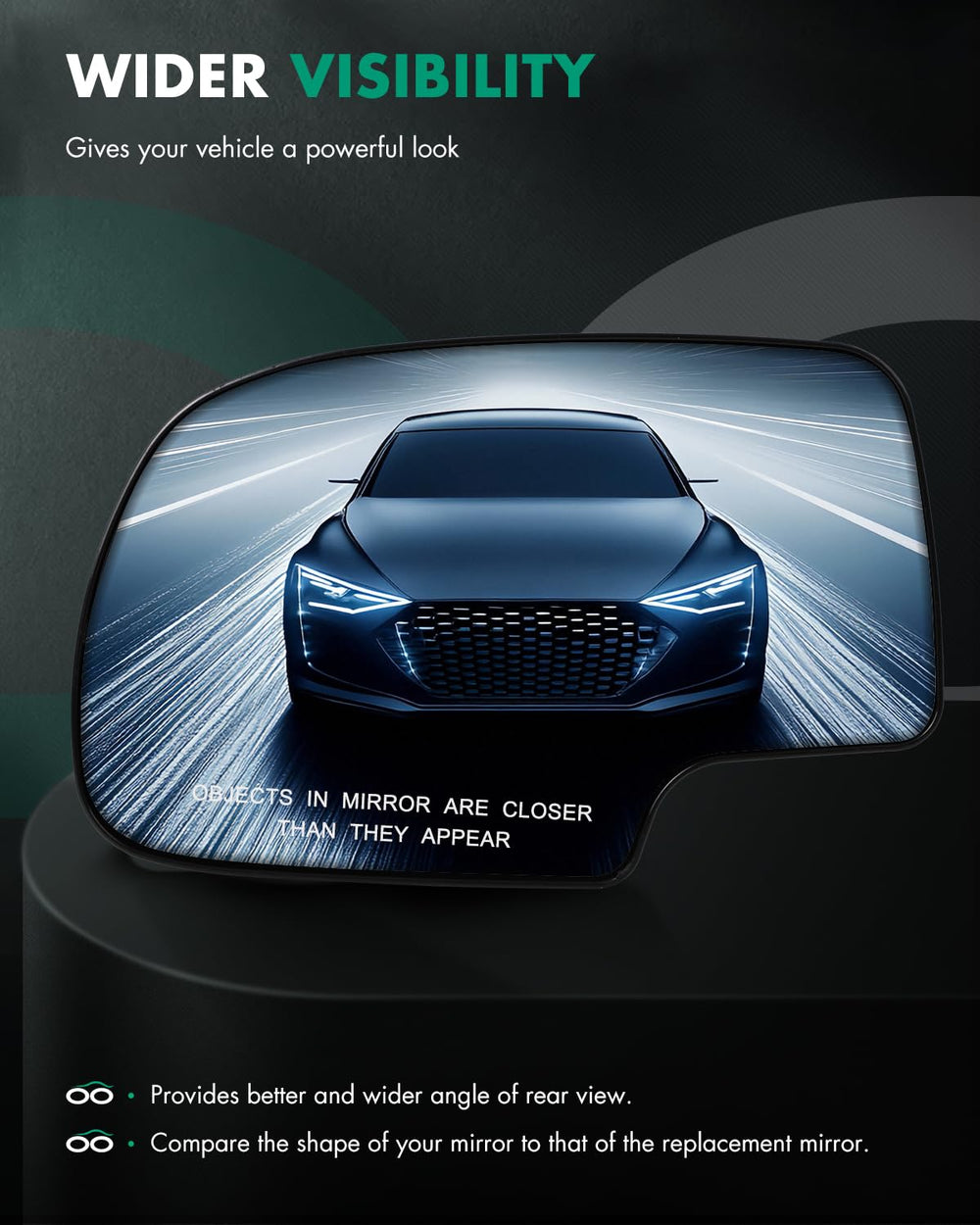 SCITOO close-up glass surface reflecting clear detail for safer lanes