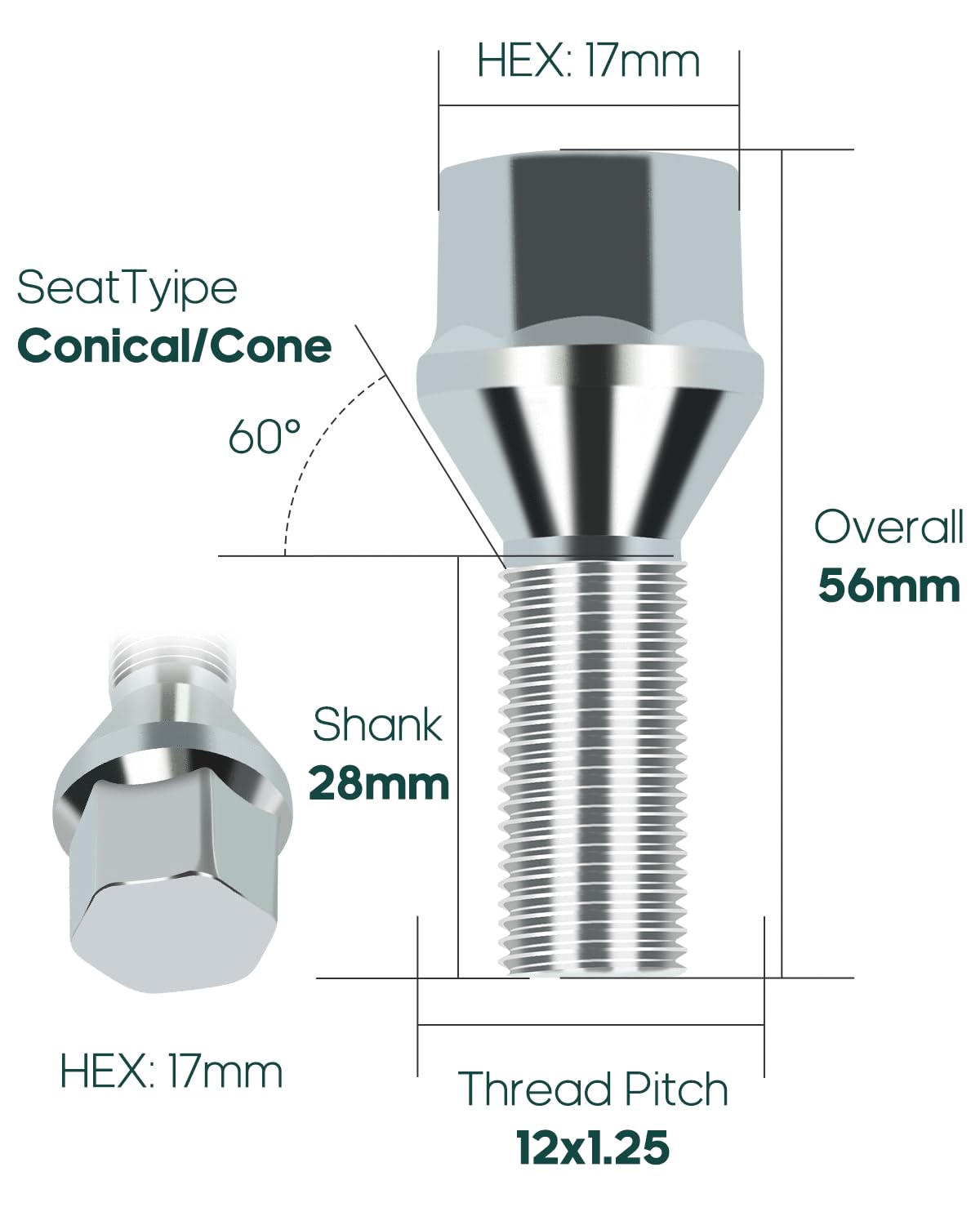 SCITOO close-up of threads highlighting strong 35CrMo construction and fit