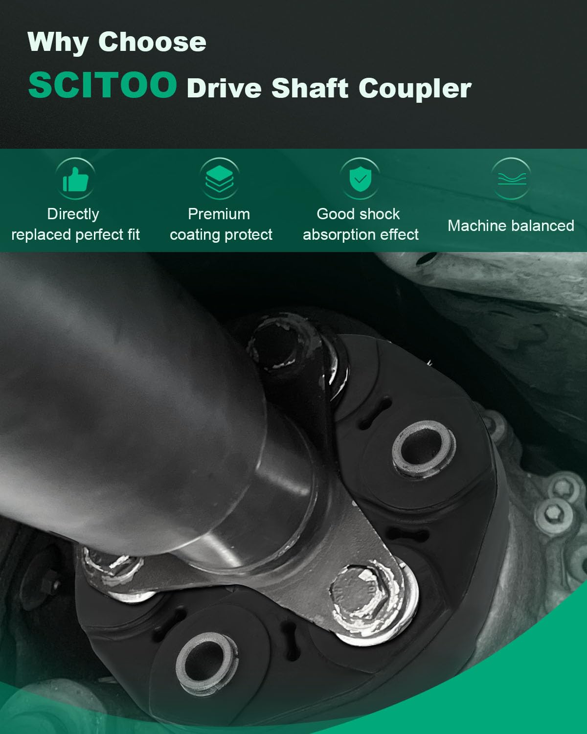 SCITOO installed on driveshaft demonstrating proper drivetrain connection benefits