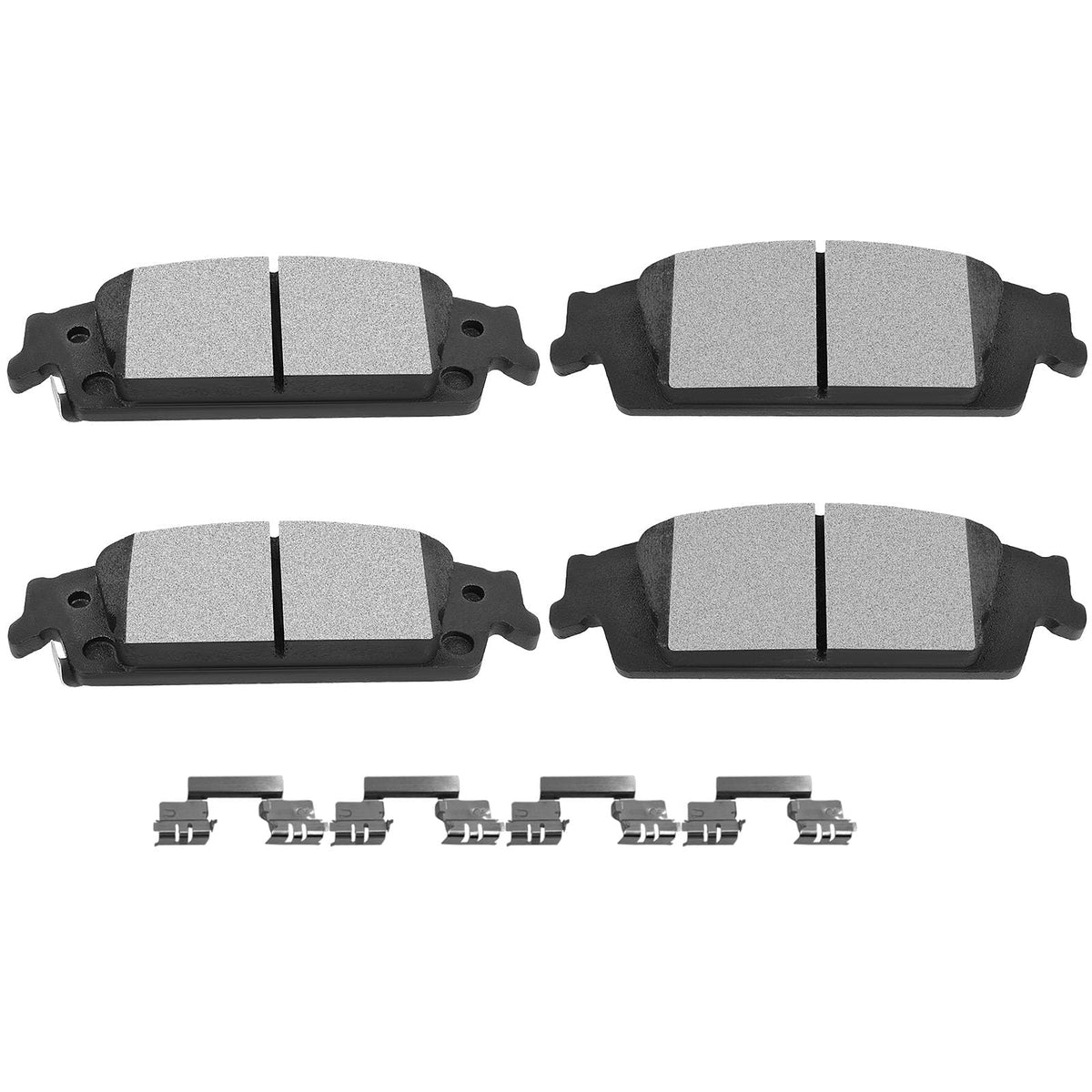 SCITOO D1707 rear pads front view showing fit and quiet performance